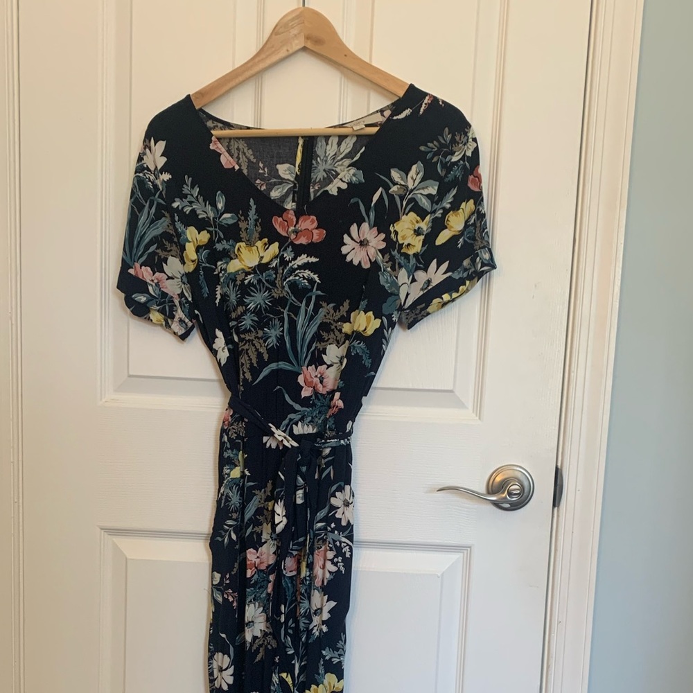 Ann Taylor Navy Floral Romper